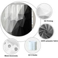 thumbnail image 5 of Black and White Bathroom Shower Curtain Abstract Stereoscopic Geometric Pattern Shower Curtain with Hooks Polyester Waterproof Fabric Modern Minimalist Art Shower Curtain Decor, 72x72 Inch, 5 of 6