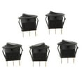 thumbnail image 2 of Almencla 5 Pieces 12V 16A Round Rocker Toggle Dot illuminated Led Truck green light, 2 of 8