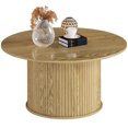 thumbnail image 1 of HOMCOM 31.5" Round Coffee Table, Center Table for Living Room, Oak, 1 of 10