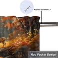 thumbnail image 5 of Fall Deer Forest Kitchen Curtain Valances Wildlife Animal Elk Moose Country Autumn Hunting Thermal Insulated Room Darkening Curtain for Dinning Room 54 by 18 in, 1 Panel, 5 of 6