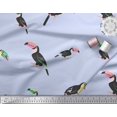 thumbnail image 2 of Soimoi Blue Rayon Fabric Toucan Bird Printed Fabric 1 Yard 58 Inch Wide, 2 of 3