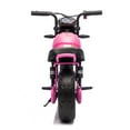thumbnail image 6 of 24V 300W Kids Ride On Motorcycle for Boys & Girls, XL Electric Toy Muscle Bike w/ Top11.18 MPH, 14" EVA Tires, Twist-Grip Throttle, Dual Suspension, Music & LED Lights, Gift for Kids Ages 6+, Pink, 6 of 10