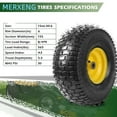 thumbnail image 4 of Set of 2 18x8.50-8 Lawn Tires with Rim, 18x8.5-8 Mower Tractor Turf Tire, 4 Ply Tubeless, 620lbs Capacity, 3" Centered Hub, 3/4" Bushing, 4 of 9