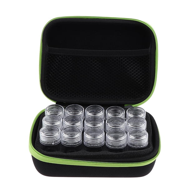 Bolsa de almacenamiento portátil perfecl para cosméticos Aceites esenciales Estuche de transporte EVA Verde