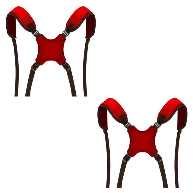 Eigraketly Correa para bolsa de Golf de doble hombro, tela Oxford acolchada, correas blandas reutilizables ajustables, suministros reemplazables Rojo 2Conjunto