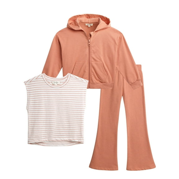 Jessica Simpson Girls' Tee, Hoodie and Flare Pants Set, 3-Piece, Sizes 4-8