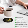 thumbnail image 3 of Sunflower Coasters Set of 6, Absorbent Coasters for Drinks, Vintage Botanical Coaster for Desk Coffee Table Protection, Home Decor House Warming Gifts 4", 3 of 8