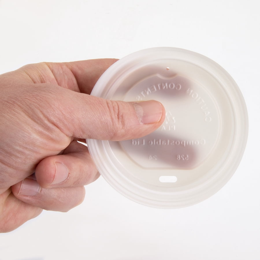 Genuine Joe Vented Hot Cup Lid - Polystyrene - 50 Lids/pack - 1000 / Carton - White