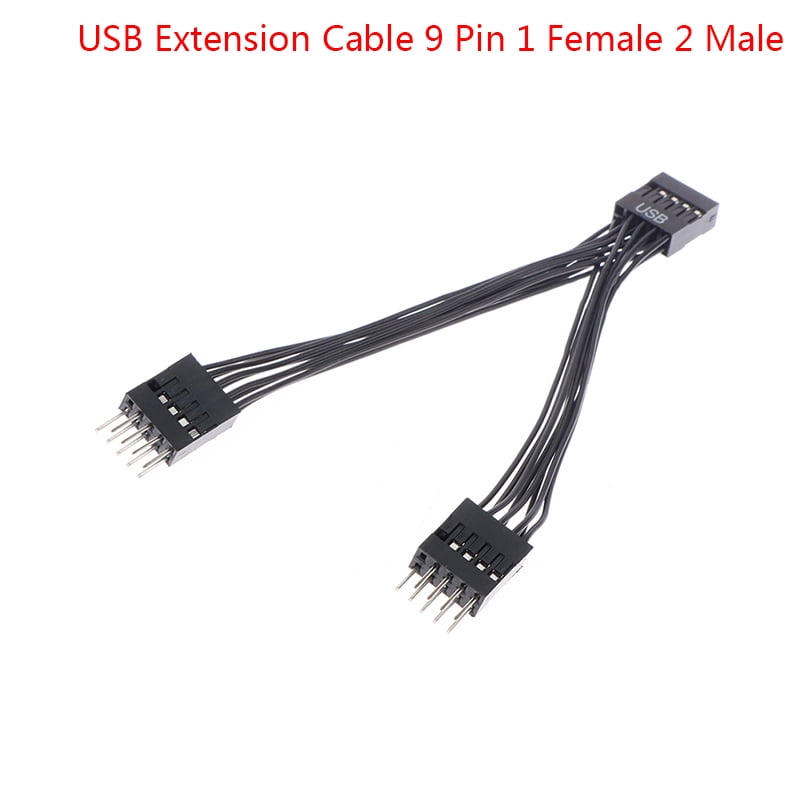 Mars kubiske Præfiks 1Pc Computer Motherboard USB Extension Cable 9 Pin 1 Female to 2 Male Y  Splitter - Walmart.com