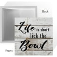 thumbnail image 3 of Zomyto 5x5 In Funny Kitchen Sign Country Kitchen Decor Rustic Desk Decor Wooden Box Sign Kitchen Table Decor Farmhouse Decor Kitchen Countertop Decor, 3 of 6