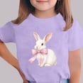 thumbnail image 2 of Annhoo Short Sleeve Shirts for Unisex Boys Girls Cute Graphic Block Color Round Neck Toddler Tops Kids Clothes, 2 of 5