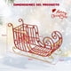 thumbnail image 3 of Trineo de Papá Noel de Metal para Regalos Decoración Festiva Navideña con Estrellas Doradas 99 x 36 x 61 cm Rojo Costway, 3 of 10