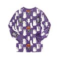 thumbnail image 5 of GCETTIC Cotton Girls Pajamas Girls Pajama Outfit Lightweight Cotton Long Sleeve Top Casual Rest Wear Purple,8-9 Years, 5 of 9