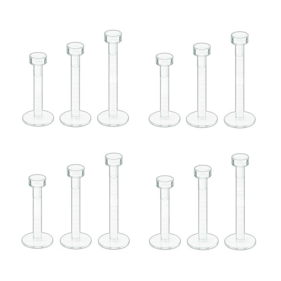 16g Clear Nose Studs Plastic Helix Piercing Jewelry for Women Men 16 Gauge Bioflex Earrings Lobe Piercing Retainers for Work Sport Surgery Sensitive Ears Lip Tongue Piercing Rings 12pcs