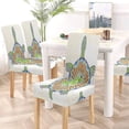 thumbnail image 5 of ZHANZZK Abstract Turtle in Style Stretch Chair Cover Protector Seat Slipcover for Dining Room Hotel Wedding Party Set of 6, 5 of 6