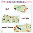 thumbnail image 4 of Red Panda Leaves Pattern Cotton Pajamas 2 Piece Set Sleepwear Soft and Comfortable Homewear Nightwear, 4 of 7