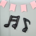 thumbnail image 5 of BalsaCircle 6 Black Music Notes Mylar Foil Plain Balloons Wedding Graduation Birthday, 5 of 6