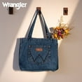 thumbnail image 3 of Wrangler Tote Bag for Women Large Denim Purses for Work Travel, Jean, 3 of 7
