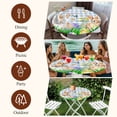 thumbnail image 7 of Easter Bunny Round Tablecloth, Fitted Table Cover with Elastic for 55"-60" Round Tables, Spring Easter Eggs Floral Blue Plaid Table Cloth Outdoor Indoor Dinning Party Waterproof Tablecloths, 7 of 7