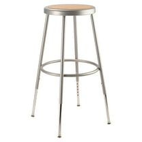 National Public Seating 6200 Series Height Adjustable Steel Stool, Gray