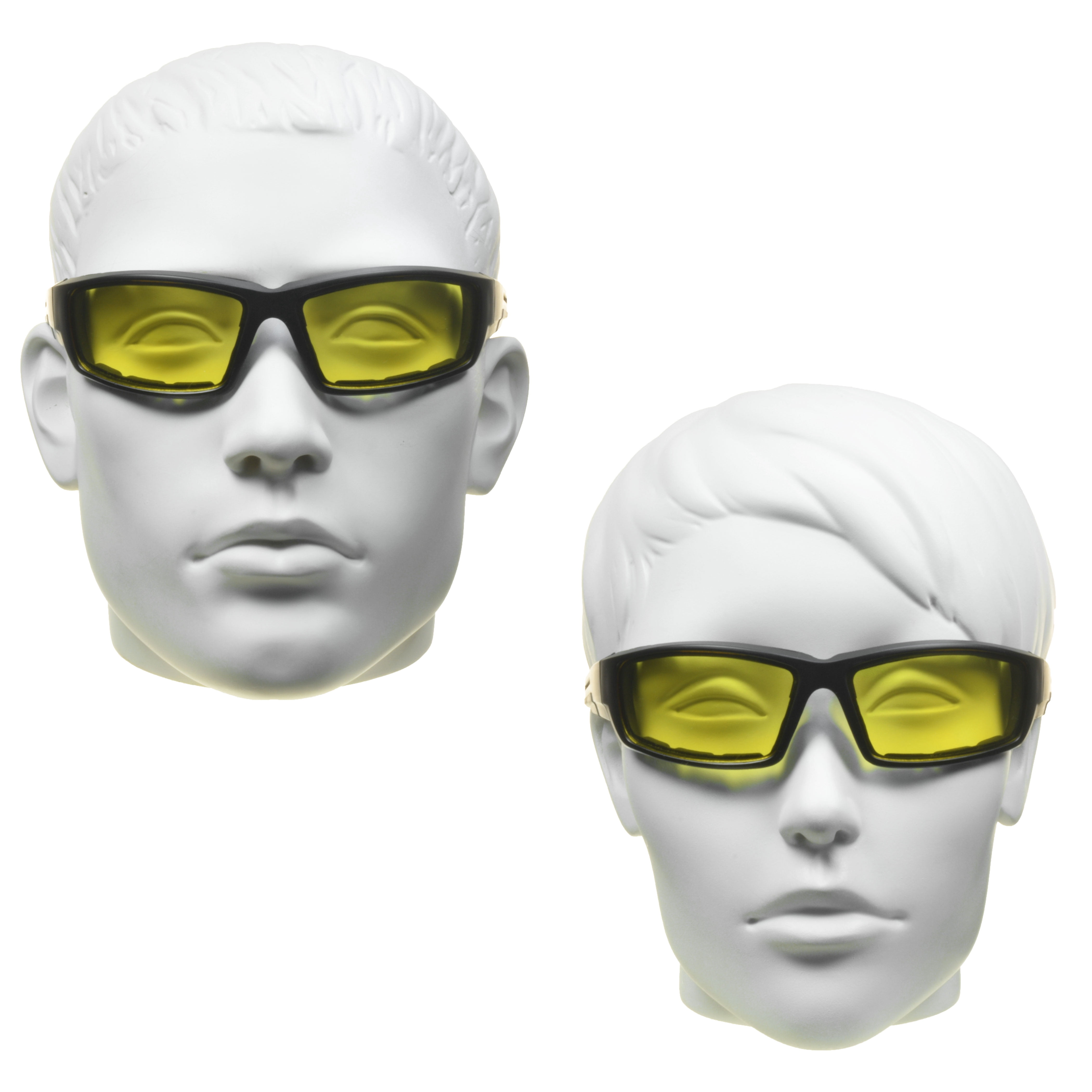 Bikershades Motorcycle Riding Foam Padded Sunglasses Men'S Biker Goggles Yellow Lens Wind Proof