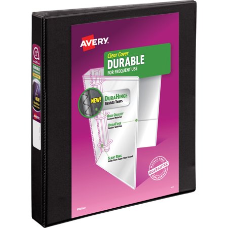 Avery Durable Reference Vinyl EZ-Turn Ring View Binder, 1 inch Capacity