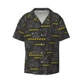 thumbnail image 4 of Uemuo Retro Excavator Pattern Cotton Linen Short Sleeve Shirts,Casual Lightweight Button Down Shirts,Vacation Beach Summer Tops-XX-Large, 4 of 7
