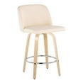 thumbnail image 7 of LumiSource Brown Toriano 24" Fixed Height Counter Stool - Set of 2, 7 of 7