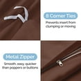 thumbnail image 5 of CGK Linens 3-Piece Premium Duvet Cover Set - Queen Size Soft Comforter Cover With Zipper & Matching Pillowcases, Brown, 5 of 7