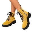 thumbnail image 4 of Willtoo Womens Ankle Boots Platform Chunky High Heel Lace Up Combat Boots Short Booties, 4 of 5