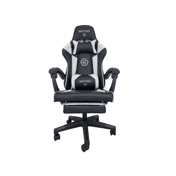 Silla Gamer Ergonómica IG642 Reclinable hasta 135° Soporta hasta 120 kg con reposapies y Cojines para Soporte de Cuello y Lumbar Silla de Oficina y Escritorio Ejecutiva