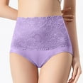 thumbnail image 3 of Tumotour 4pcs Underwear For Women Cotton Underwear Briefs High Waist Full Coverage C Section Soft lace Panties Plus Size Shapewear Panties, 3 of 8