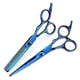 thumbnail image 3 of Juego de tijeras profesionales japonesas de acero para cortar el cabello con tijeras ergonómicas azules de 6 pulgadas., 3 of 5