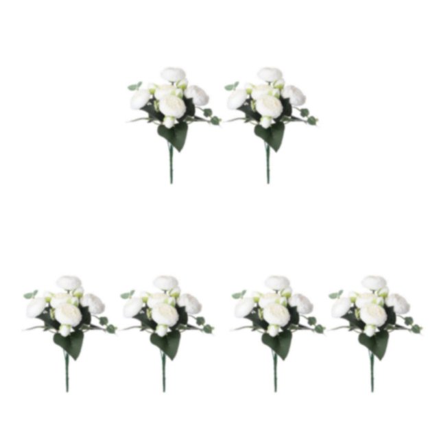 ZheElen Long-lasting Durability Easy To Clean Artificial Flower Arrangement For Wedding Decoration Realistic Appearance white 3Set