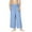 Blue, variant on Jalioing Teens Girls Casual Pants Lightweight Loose Elastic Waist Lounge Long Pants Summer Palazzo Trousers
