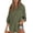 Green, variant on Eternatastic Women Waffle Knit Top Henley Shirts Long Sleeve V Neck Solid Color Casual Tunics Button Down Blouses