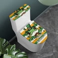 thumbnail image 2 of HELLHERO Clover and Frog Pattern Toilet Seat Lid Cover & Toilet Lid Covers with Adjustable Polyester for Easy Care, Stretch Fit, 2 of 7