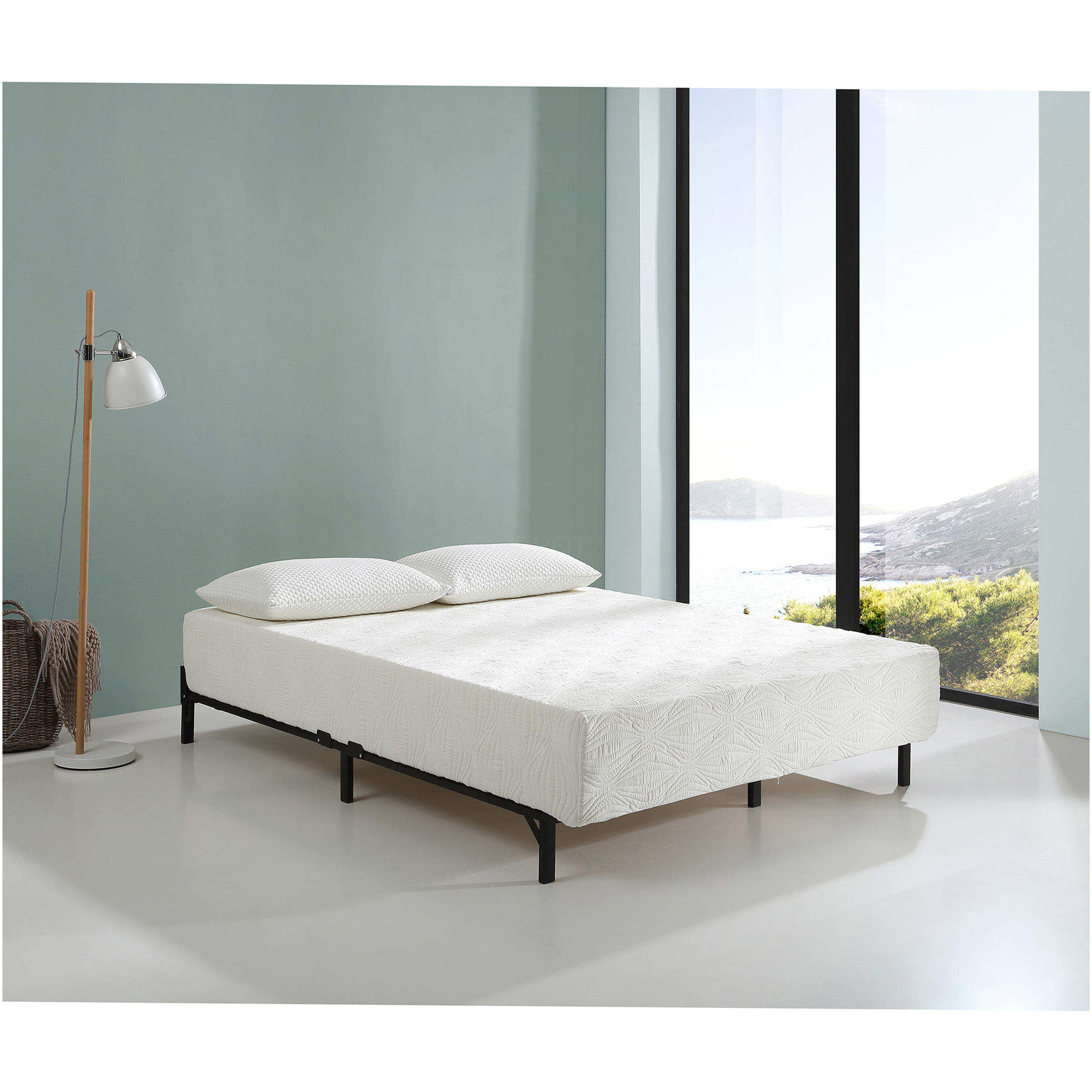 JERFIT California King Mattress, 8 Inch Extra Firm Gel Memory Foam Mattress in a Box for Cool Sleep, High Density Support, White