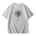 thumbnail image 3 of Toddler Girl Clothes, Clearance Round Neck Graphic Printed Pullover Shirt Loose Soft Comfy Athletic Shirts Girls,Grey,110, 3 of 6