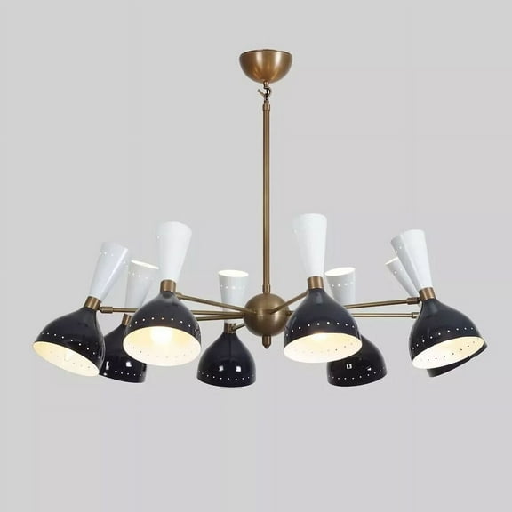 Aesthetic Vintage Collection Stilnovo Style Modern Brass Sputnik Chandelier 16 Light New Chandelier