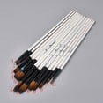 thumbnail image 4 of Wood Handle Paint Brushes Set for Watercolor Oil Painting White 17.5~22.3x0.48~0.93cm 12pcs/set, 4 of 4
