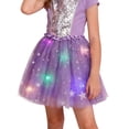 thumbnail image 3 of SonxaHe Little Girl Skirt Star Sequin Elastic Waist Party Tutu Skirt Children Carnival Festive Stylish Tulle Skirts Purple,Sized 2-12, 3 of 3