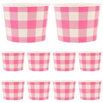 TAILTOSS Disposable Dessert Cups Paper Square Grid Pattern 10pcs