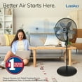 thumbnail image 2 of Lasko 20" 4-Speed Adjustable Remote Controlled Pedestal Fan, Black, S20620, 2 of 15