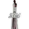 thumbnail image 4 of Endea Graduation Maroon/Silver/White Mixed Color Graduation Tassel with Silver Date Drop, 4 of 10