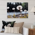 thumbnail image 2 of Designart "White Black Dandelion I" Floral Metal Art Print, 2 of 5