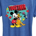 thumbnail image 3 of Disney - Together Fur Ever Mickey Pluto - Women's Short Sleeve Graphic T-Shirt, 3 of 5