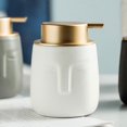 thumbnail image 2 of Unique Modern Soap Dispenser, Decorative Lotion Dispenser for Bathroom or Kitchen (White), 2 of 5