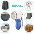 thumbnail image 5 of LUODU Cordless Electric Lint Remover W 2 Spare USB Rechargeable Fabric Clothes Shaver Clothing Sweater Shaver Defuzzer Trimmer Efficient Lint Fuzz Fluff Bobble Remov, 5 of 5