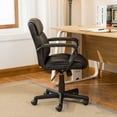 thumbnail image 4 of Belleze Ergonomic Mid-Back Office Chair Computer Padded Armrest, Black, 4 of 7